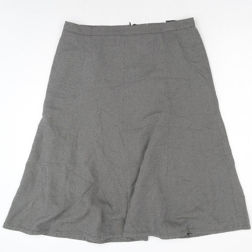 Damart Womens Grey Polyester Swing Skirt Size 36 in