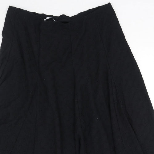 Marks and Spencer Womens Black Polyester Swing Skirt Size 14