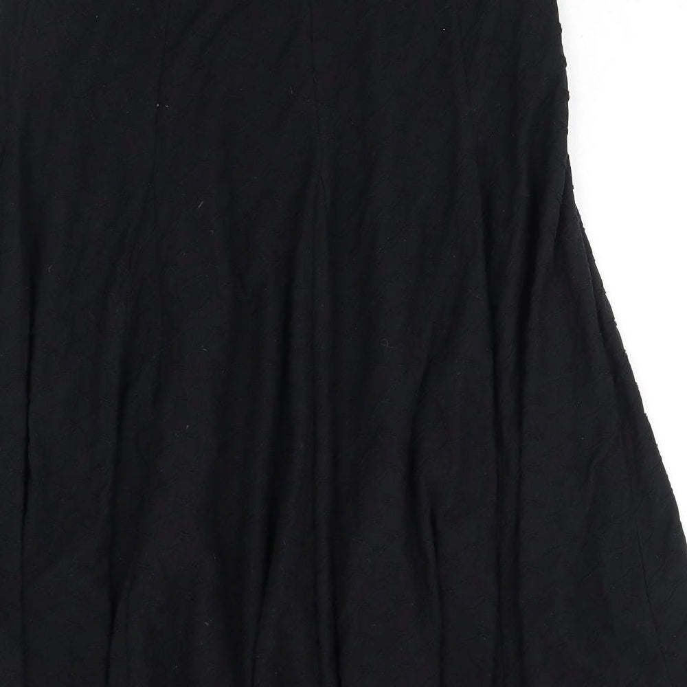 Marks and Spencer Womens Black Polyester Swing Skirt Size 14