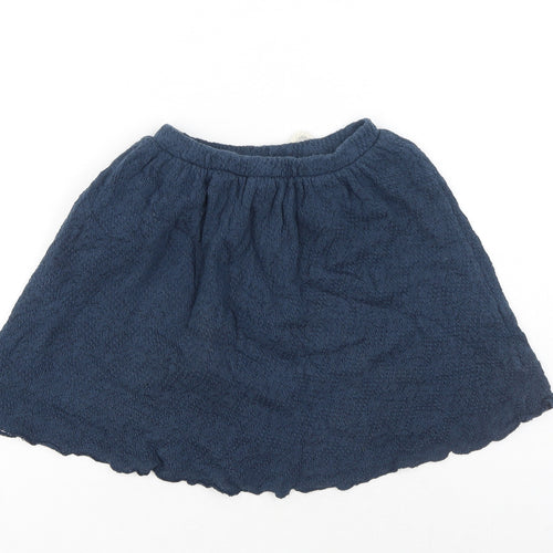 MNG Girls Blue Cotton A-Line Skirt Size L Regular Drawstring