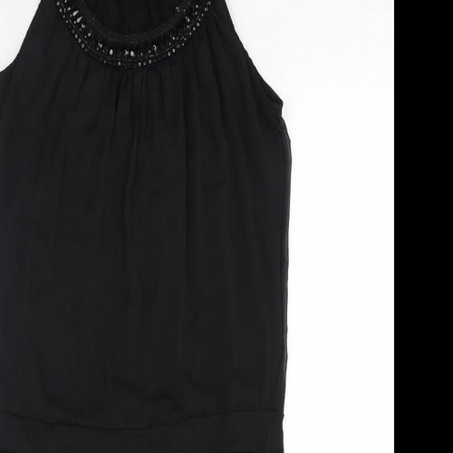 H&M Womens Black Polyester Fit & Flare Size 10 Scoop Neck Pullover