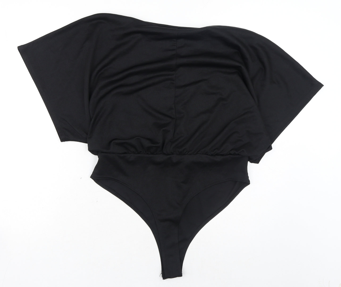 Boohoo Womens Black Polyester Bodysuit One-Piece Size 16 Snap