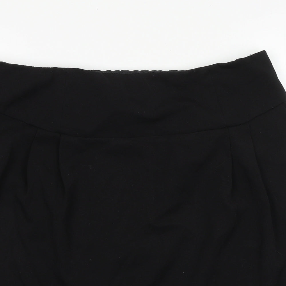 Wallis Womens Black Polyester Straight & Pencil Skirt Size 16 Zip