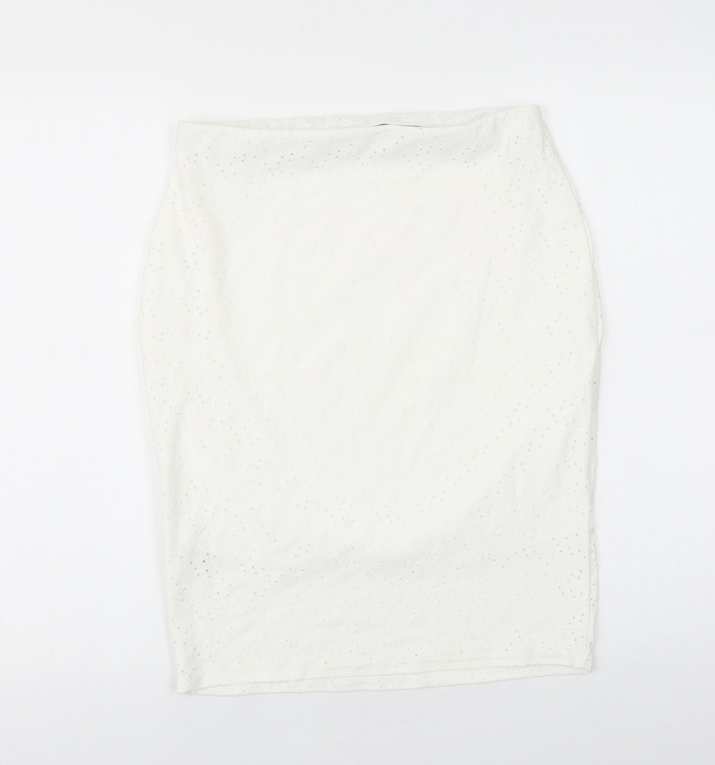 I SAW IT FIRST Womens White Polyester Straight & Pencil Skirt Size 14