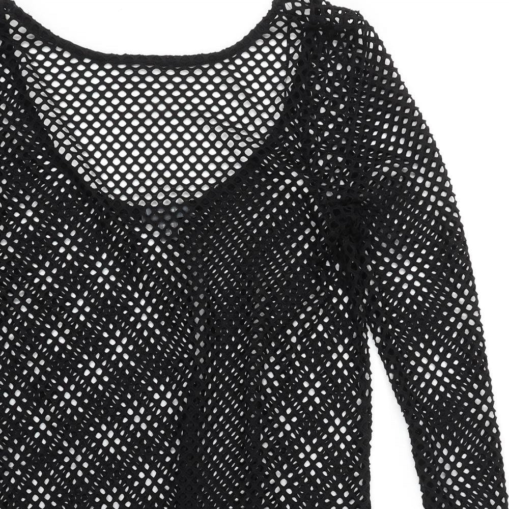 Primark Womens Black Polyester Shift Size XL Round Neck Pullover - Sheer