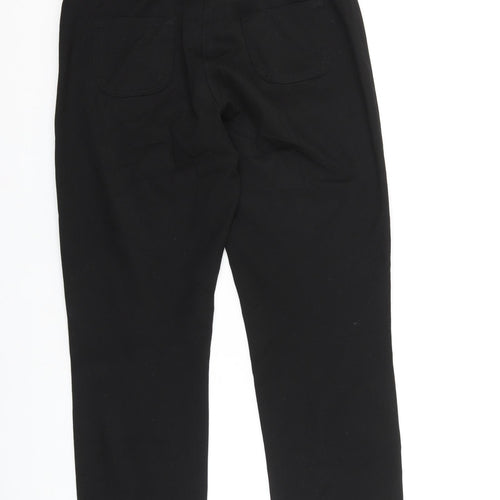 jaegar Womens Black Cotton Straight Jeans Size 12 L28 in Regular Button