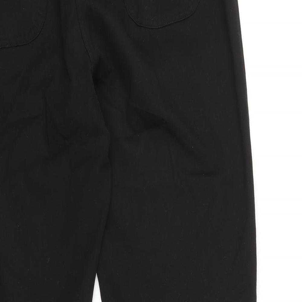 jaegar Womens Black Cotton Straight Jeans Size 12 L28 in Regular Button