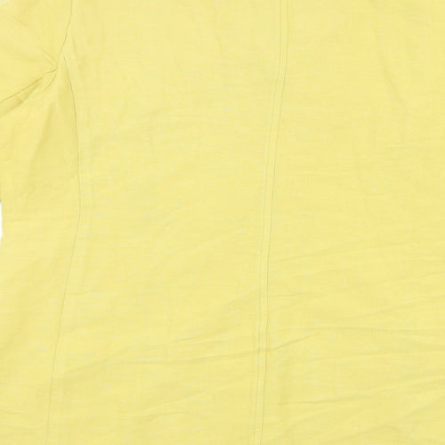 Monsoon Womens Yellow Pea Coat Coat Size 14 Button