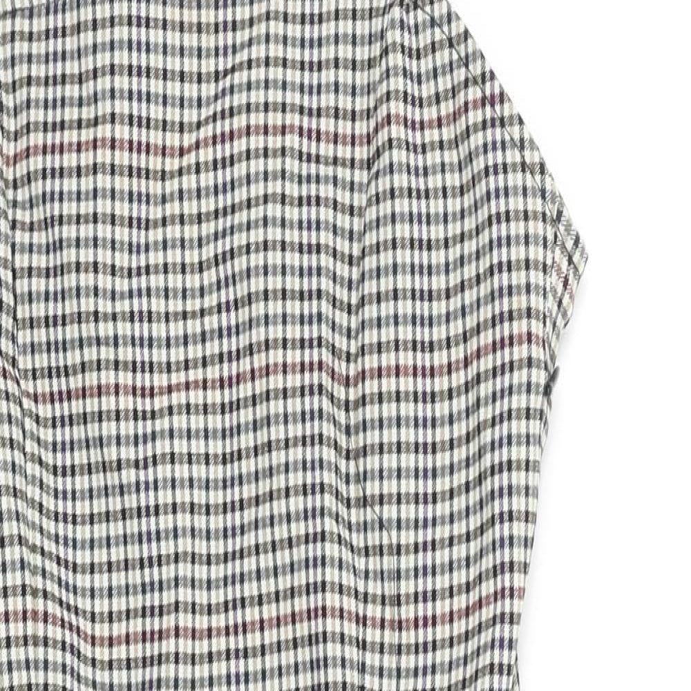 Jennyfer Womens Multicoloured Plaid Polyester Pinafore/Dungaree Dress Size XS Square Neck Zip