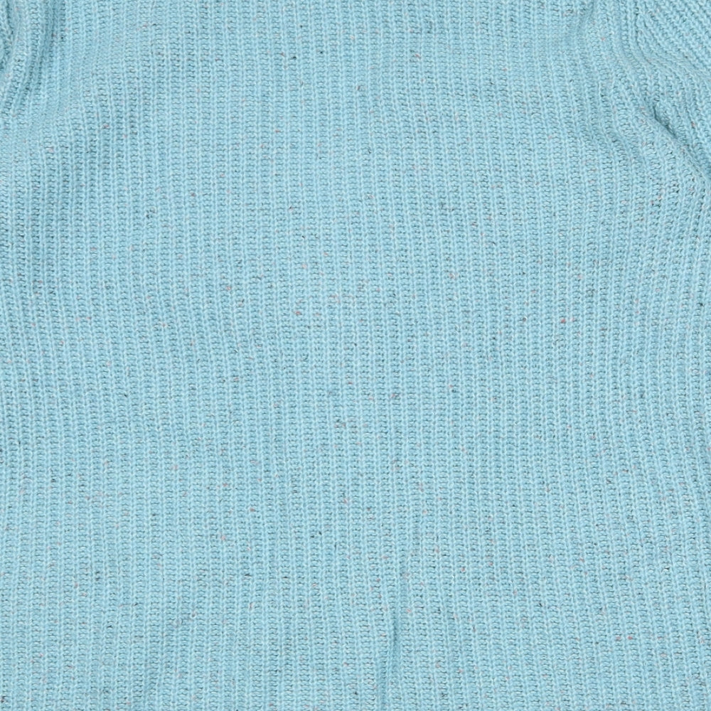 Marks and Spencer Womens Blue V-Neck Cotton Cardigan Jumper Size M