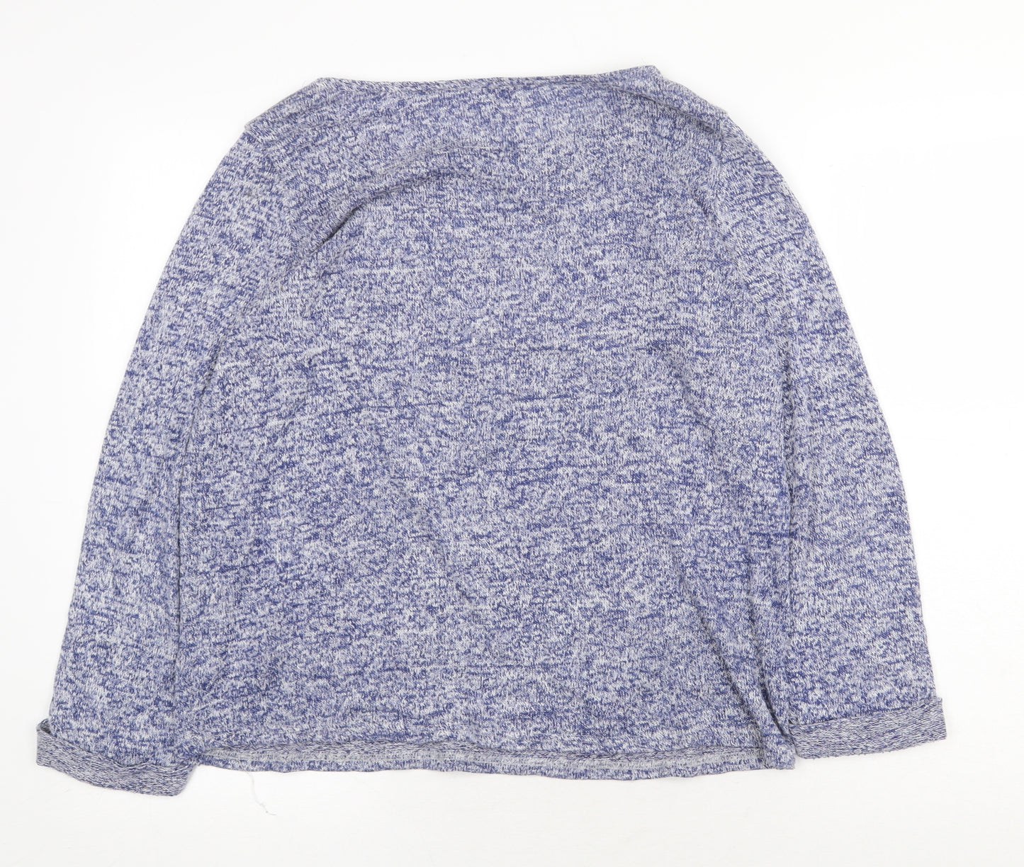 Peacocks Womens Blue Round Neck Viscose Pullover Jumper Size 12 - Fly Away