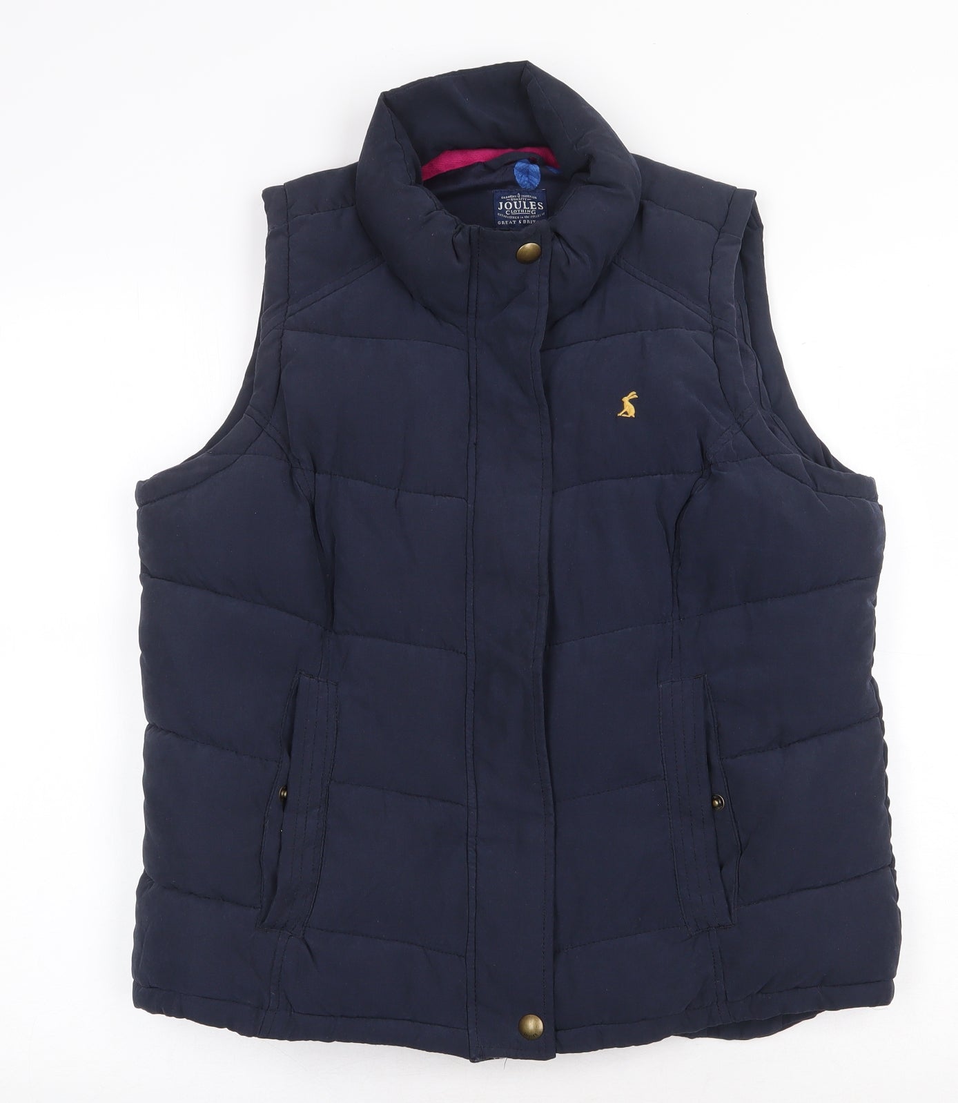 Joules Womens Blue Gilet Jacket Size 14 Zip