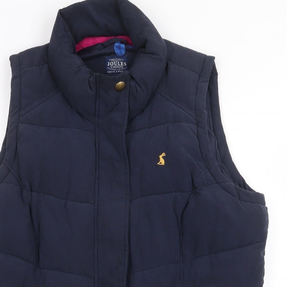 Joules Womens Blue Gilet Jacket Size 14 Zip