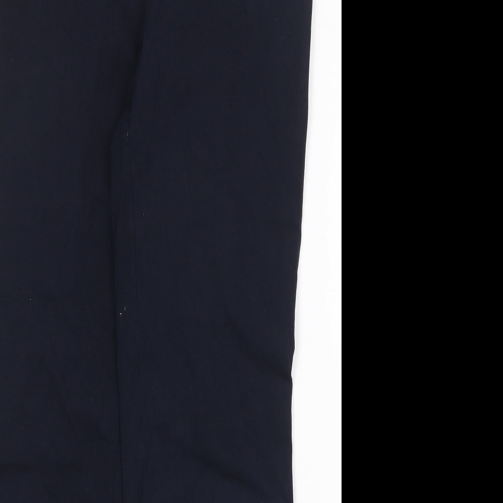 Marks and Spencer Womens Blue Cotton Jogger Trousers Size 12 Regular - Contrasting Trim