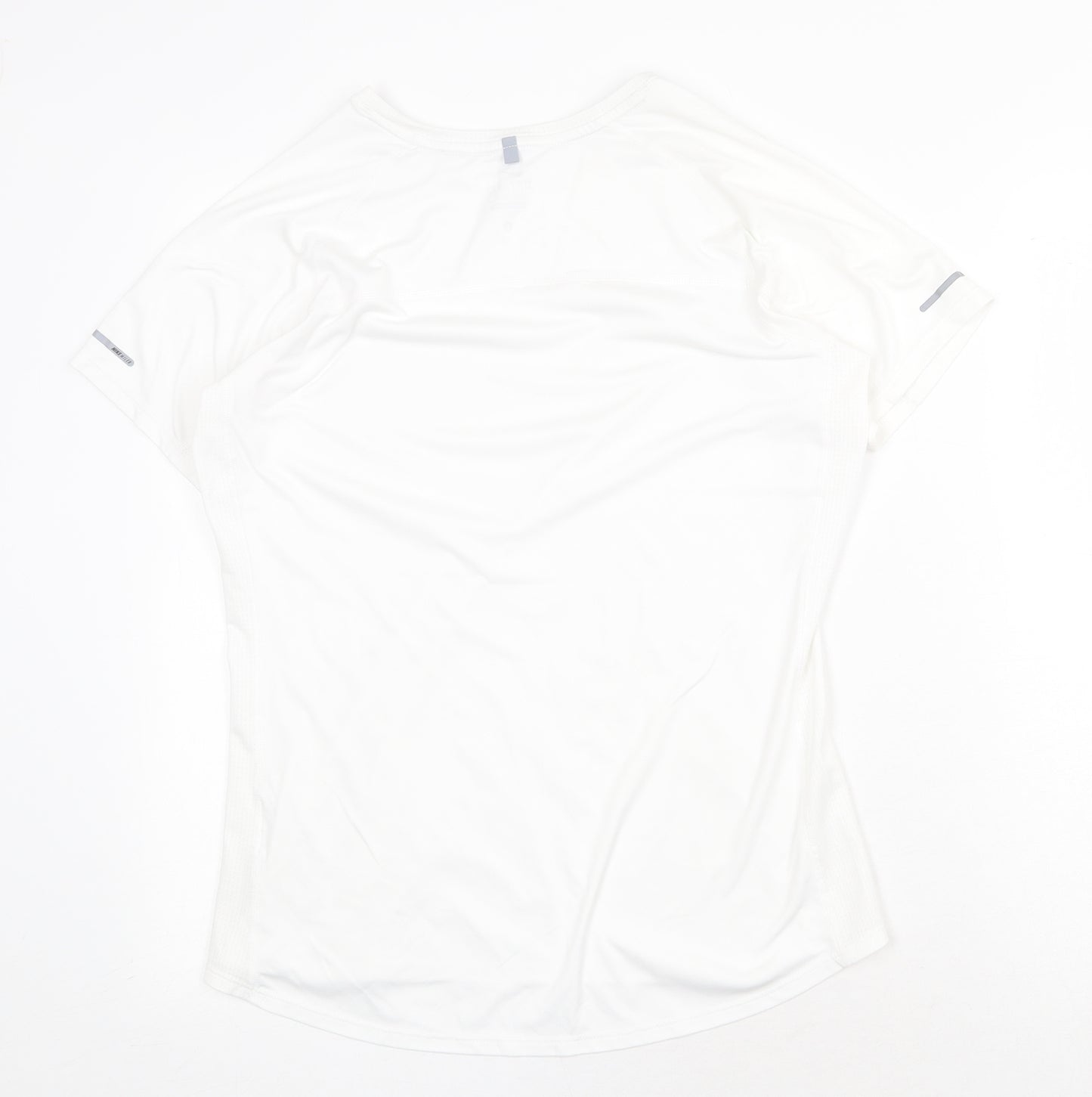 Nike Mens White Polyester Basic T-Shirt Size L Round Neck Pullover