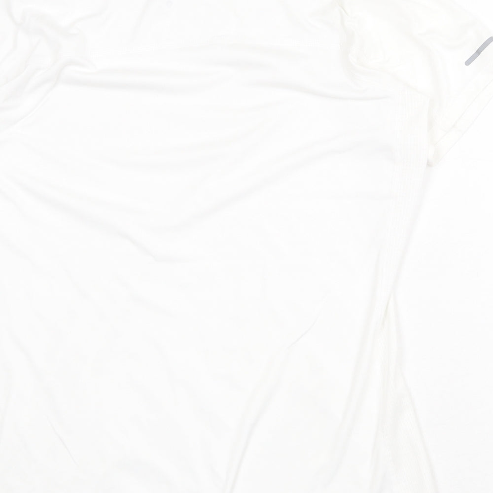 Nike Mens White Polyester Basic T-Shirt Size L Round Neck Pullover