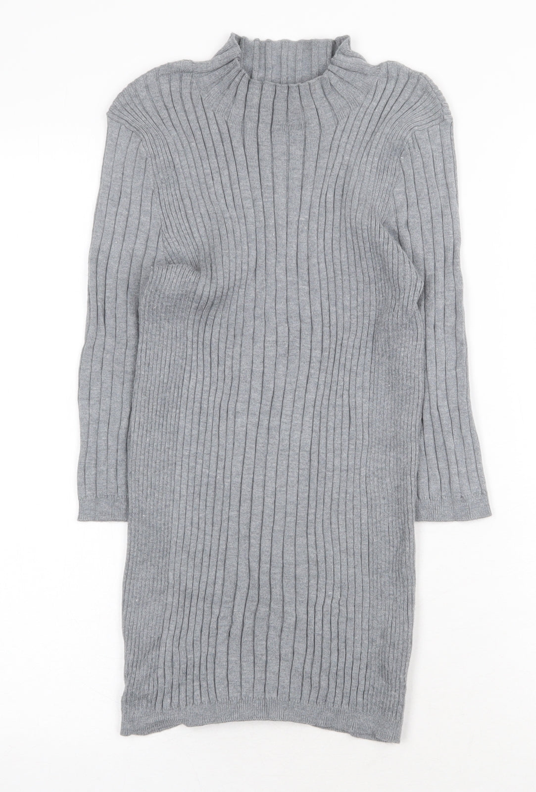 Atmosphere Womens Grey Mock Neck Viscose Pullover Jumper Size 12