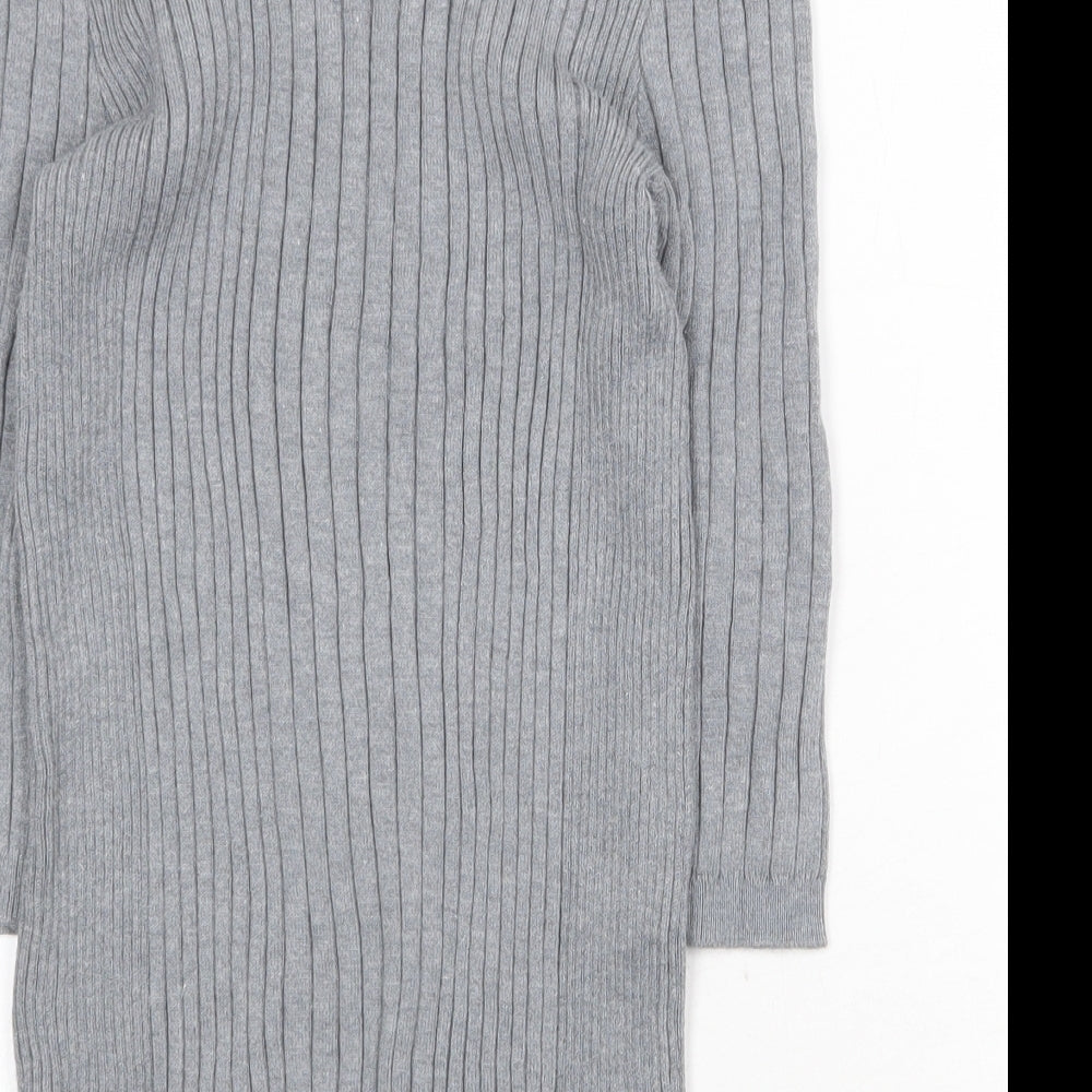 Atmosphere Womens Grey Mock Neck Viscose Pullover Jumper Size 12