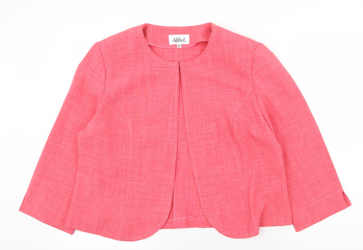 Afibel Womens Pink Jacket Poncho Size 18 Hook & Eye