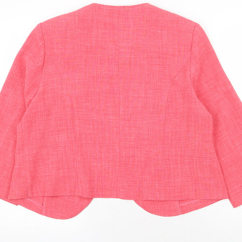 Afibel Womens Pink Jacket Poncho Size 18 Hook & Eye