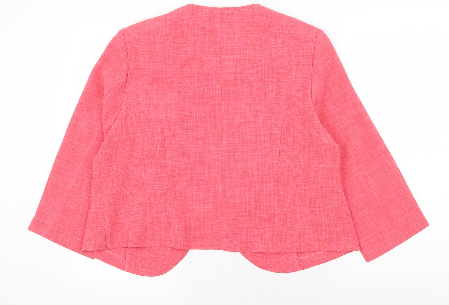 Afibel Womens Pink Jacket Poncho Size 18 Hook & Eye