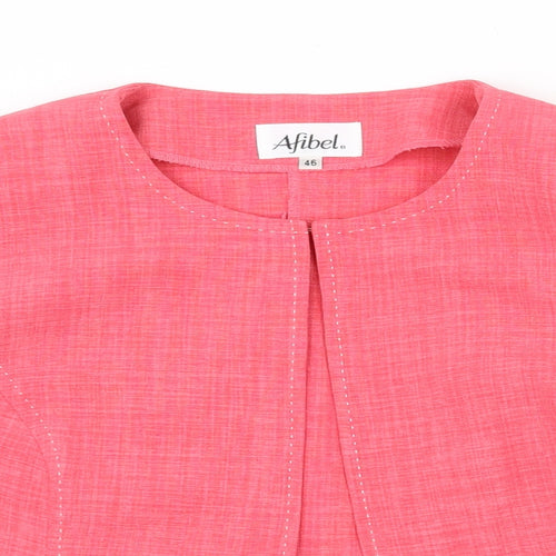 Afibel Womens Pink Jacket Poncho Size 18 Hook & Eye