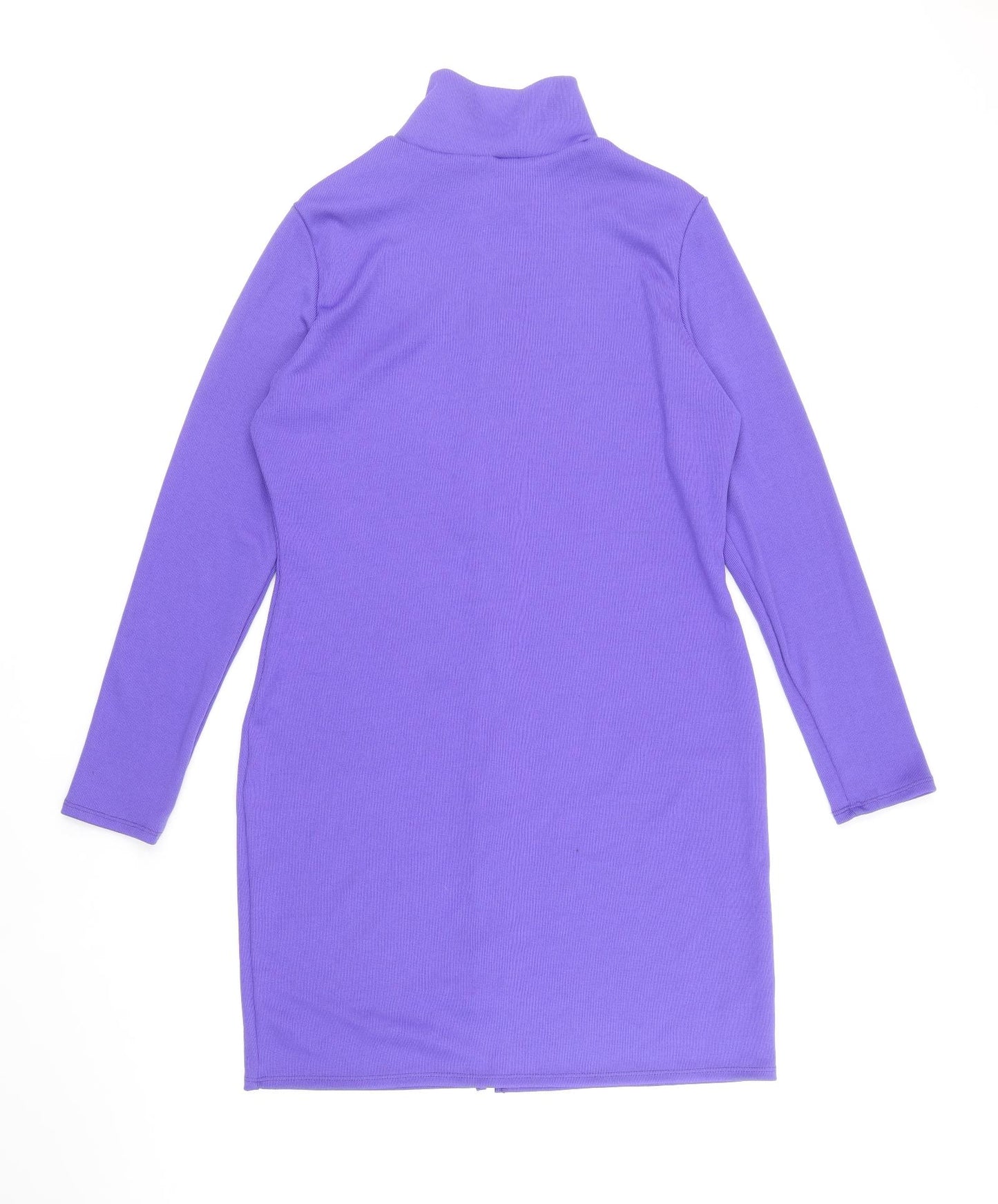 As You Womens Purple Polyester Tank Dress Size 18 High Neck Zip