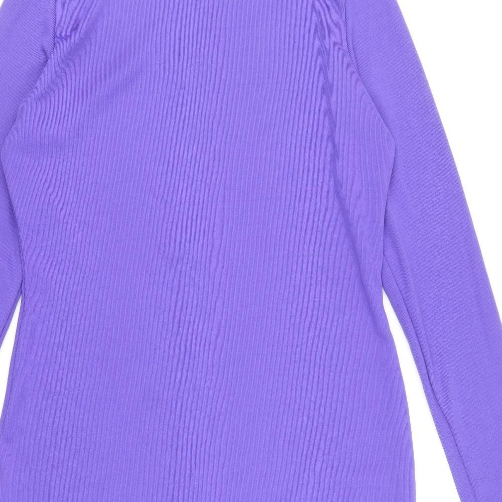 As You Womens Purple Polyester Tank Dress Size 18 High Neck Zip