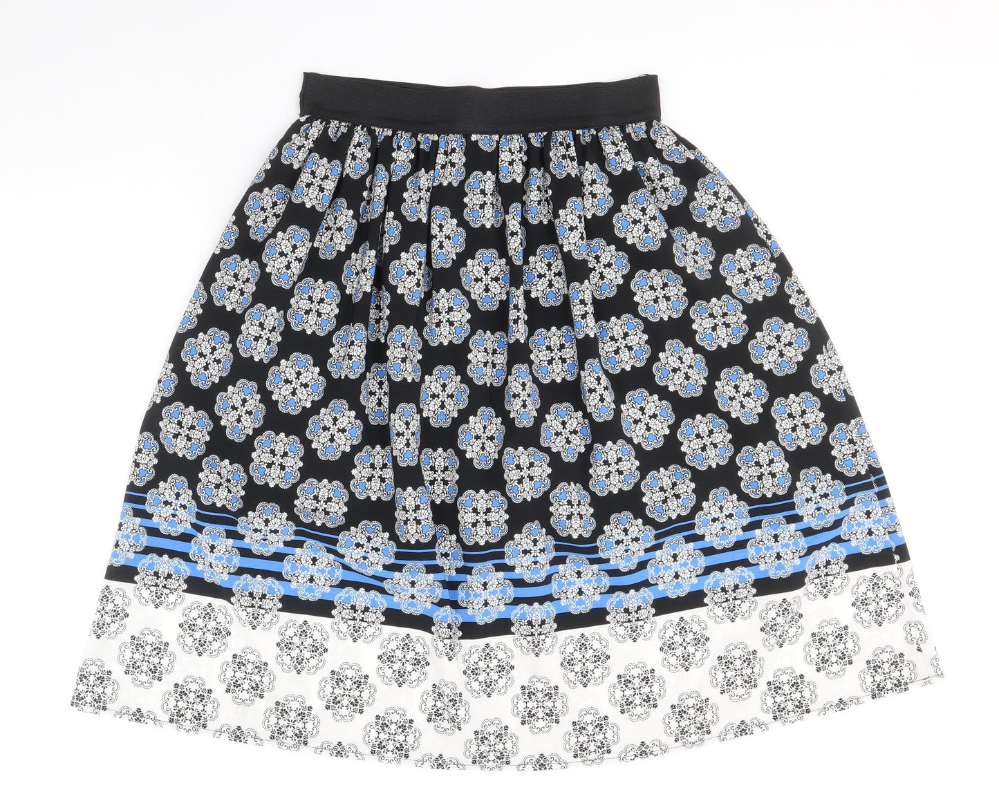 George Womens Multicoloured Geometric Polyester Skater Skirt Size 12