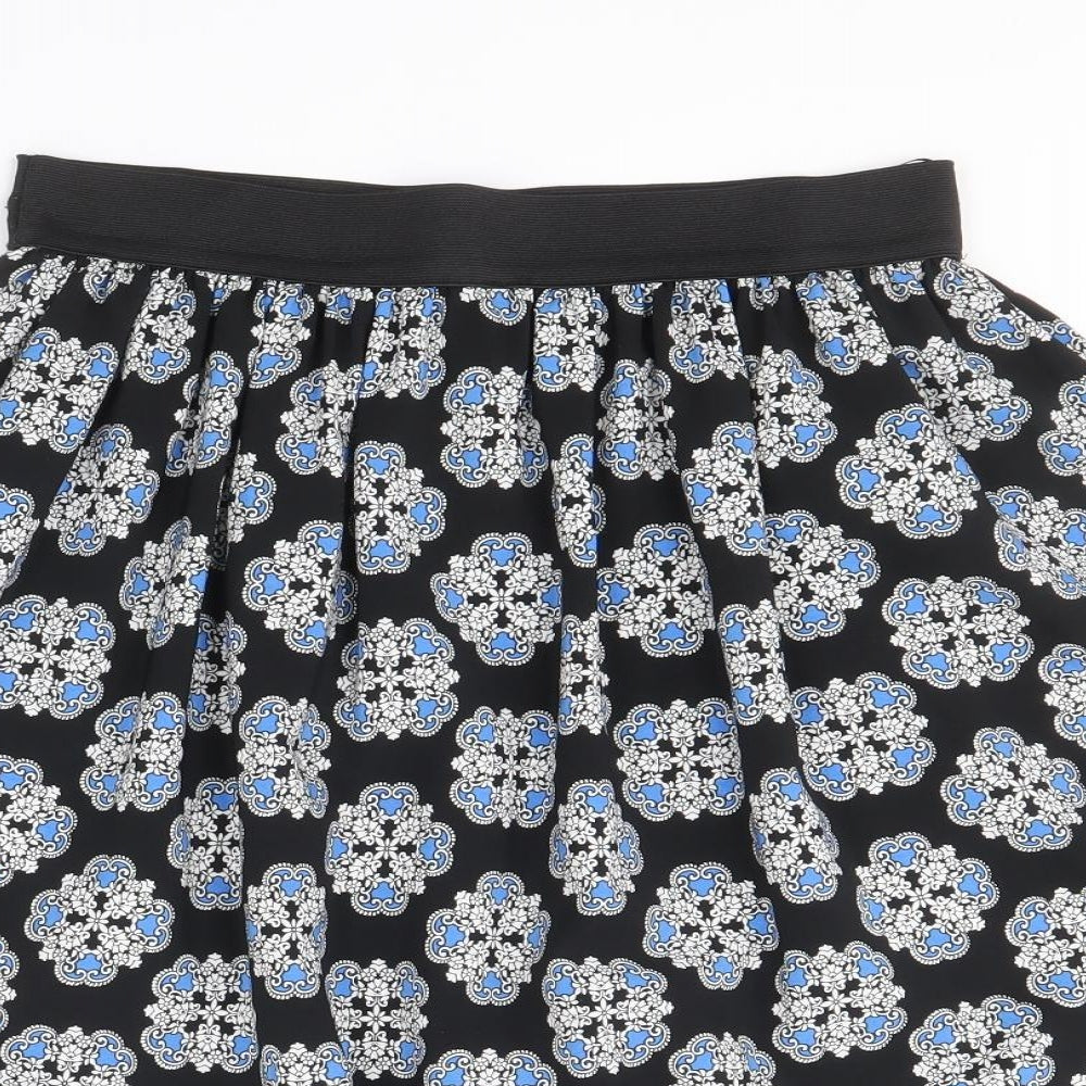 George Womens Multicoloured Geometric Polyester Skater Skirt Size 12