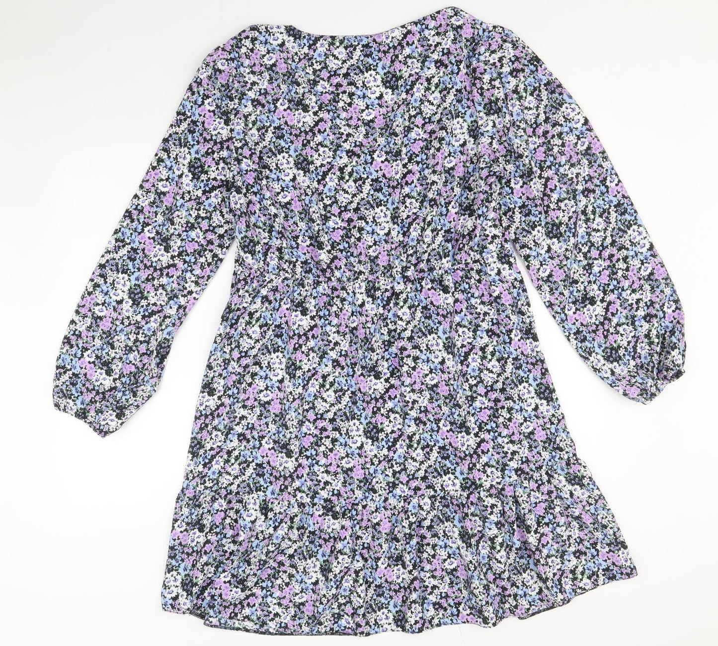 George Womens Multicoloured Geometric Polyester A-Line Size 16 V-Neck Pullover