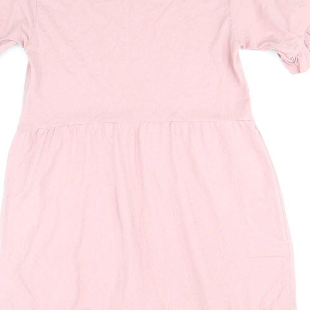 Missguided Womens Pink Polyester Fit & Flare Size 10 Round Neck Pullover