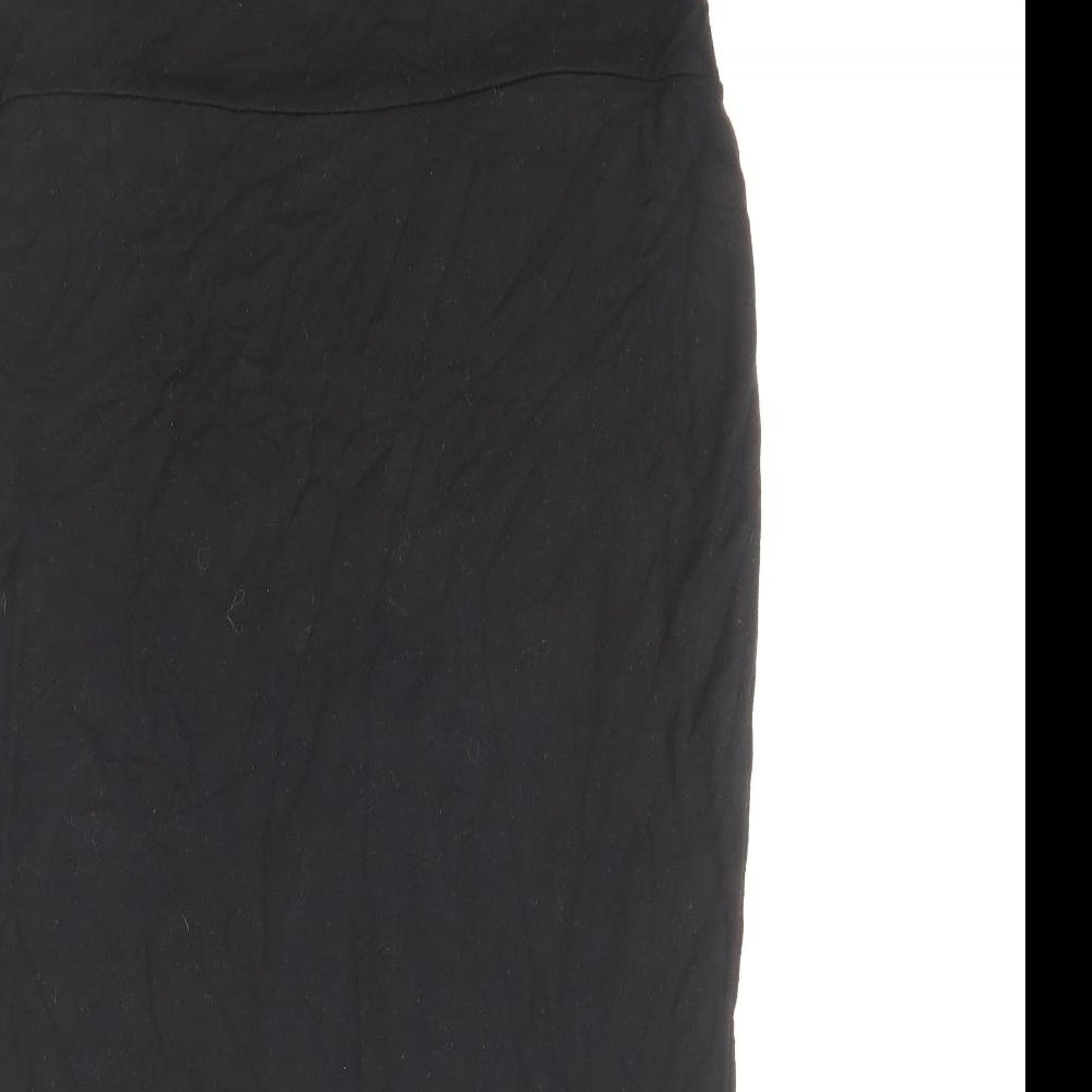 Papaya Womens Black Viscose Straight & Pencil Skirt Size 14