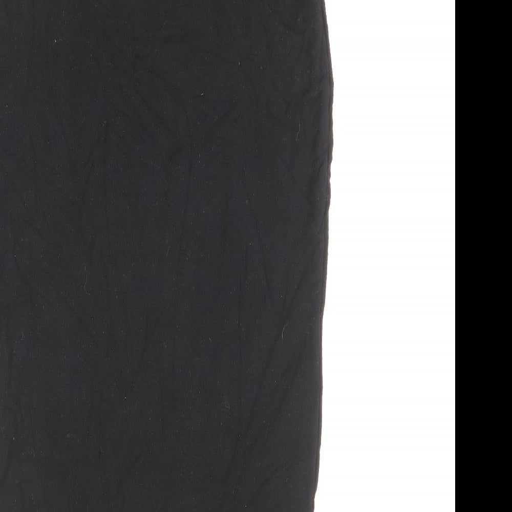 Papaya Womens Black Viscose Straight & Pencil Skirt Size 14
