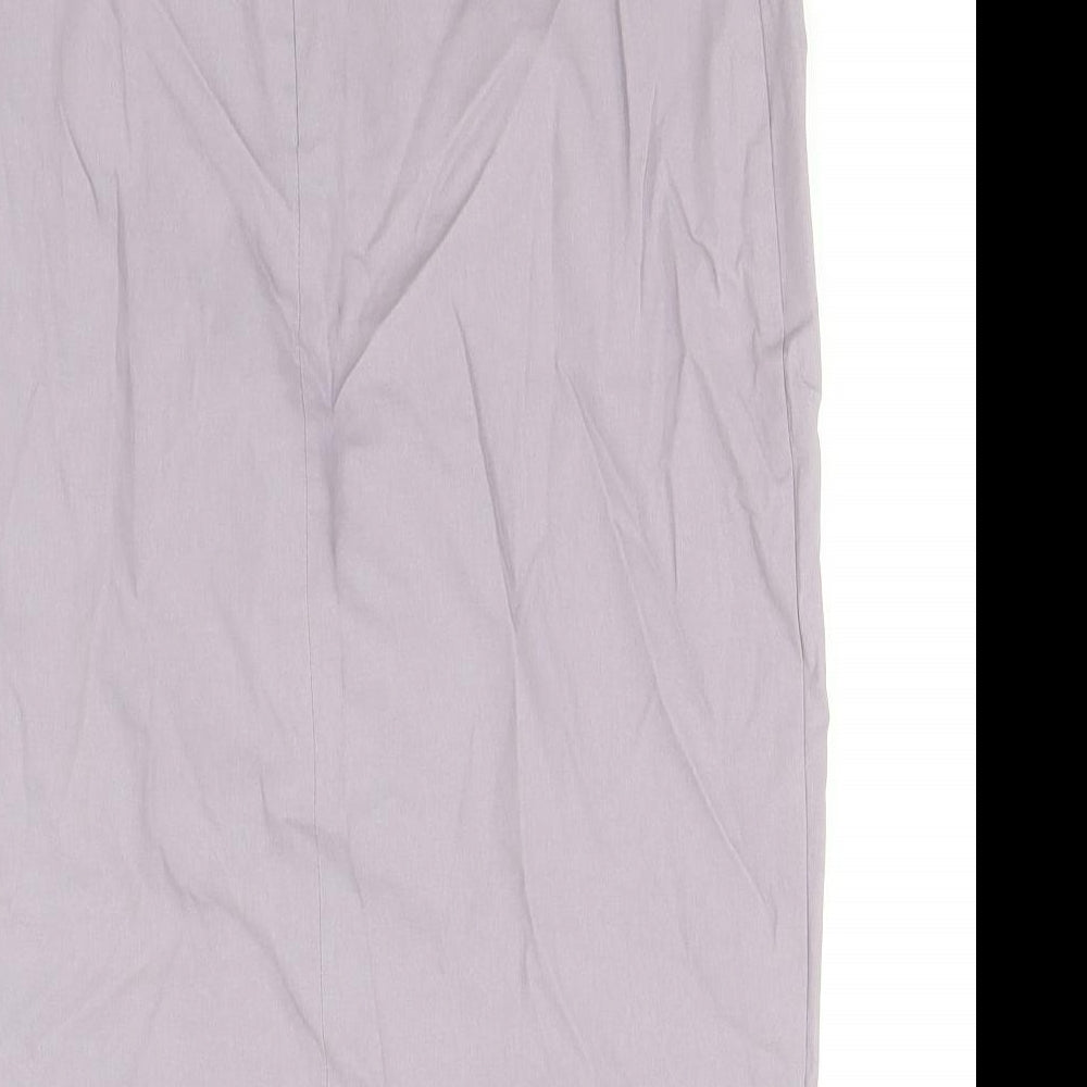 ASOS Womens Purple Viscose Straight & Pencil Skirt Size 12 Zip