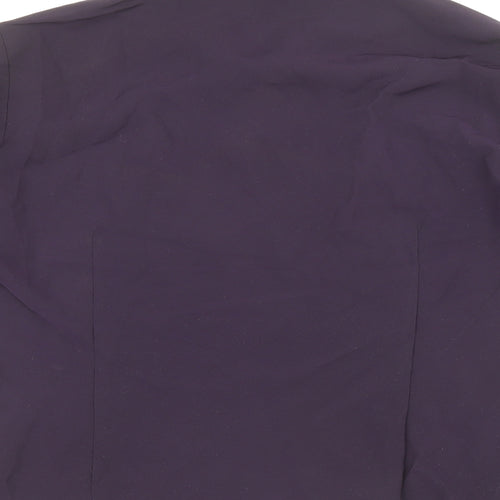 NEXT Womens Purple Polyester Basic Blouse Size 12 Collared