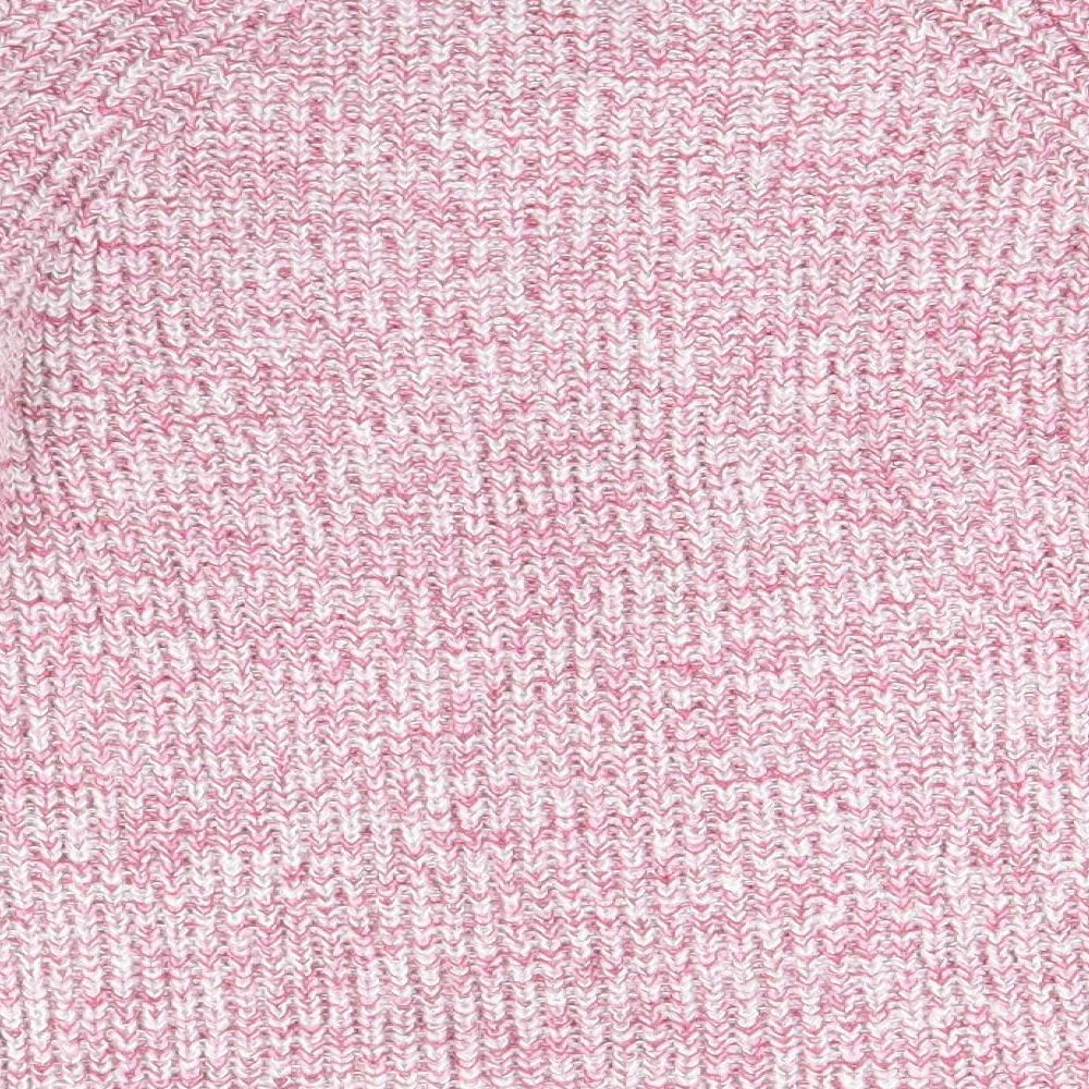 Cotton Traders Womens Pink V-Neck Acrylic Pullover Jumper Size 12