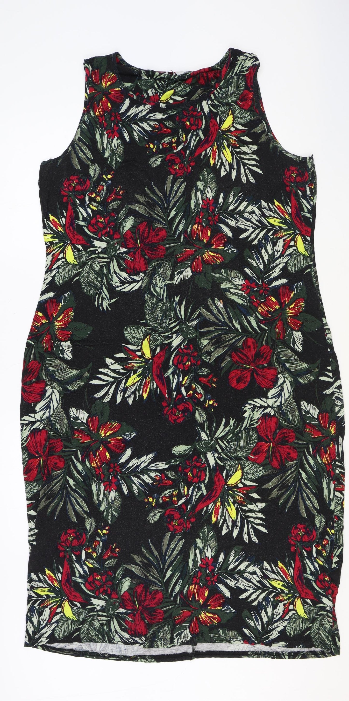Peacocks Womens Multicoloured Floral Viscose Shift Size 18 Round Neck Pullover