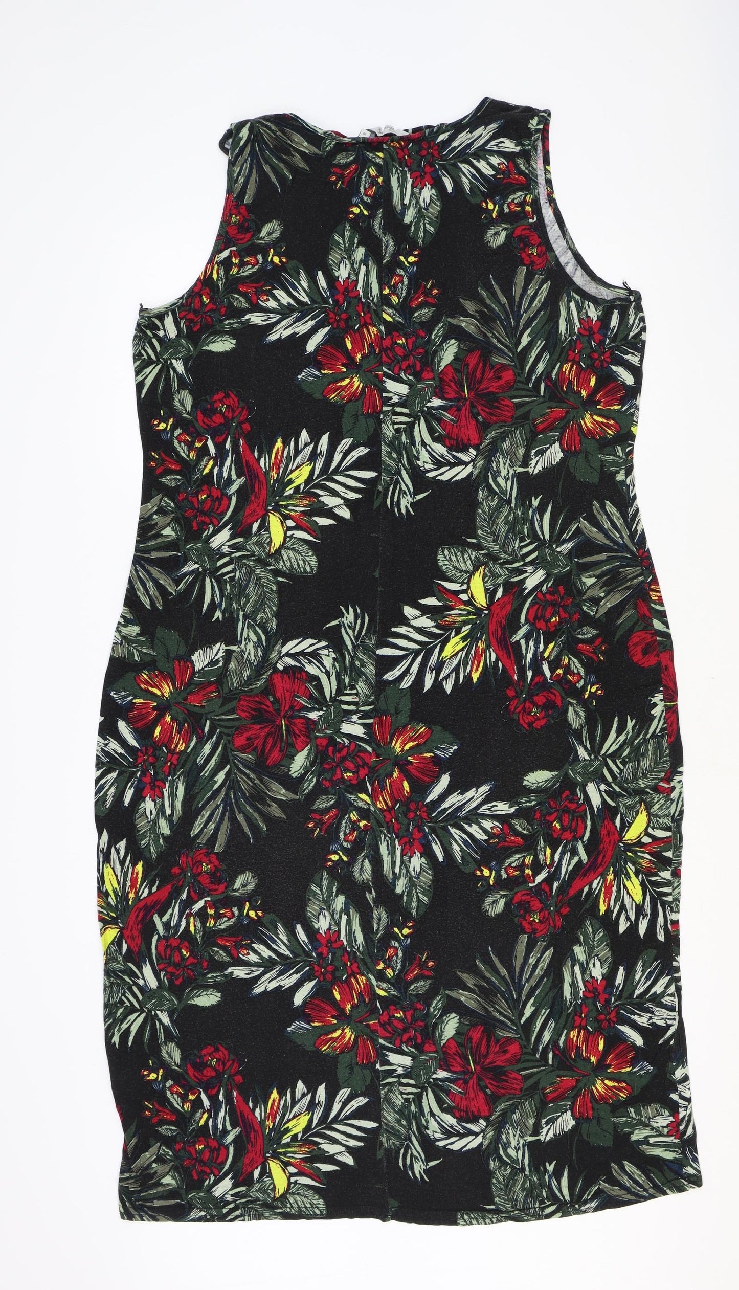Peacocks Womens Multicoloured Floral Viscose Shift Size 18 Round Neck Pullover