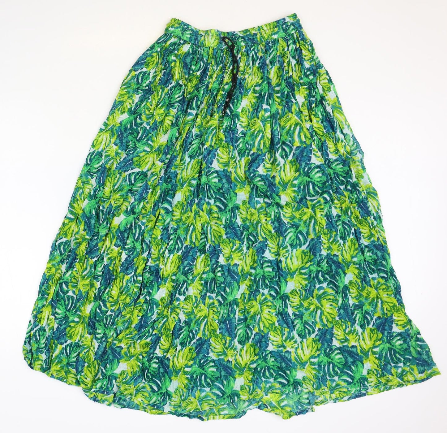 QED London Womens Multicoloured Floral Viscose Peasant Skirt Size S Tie