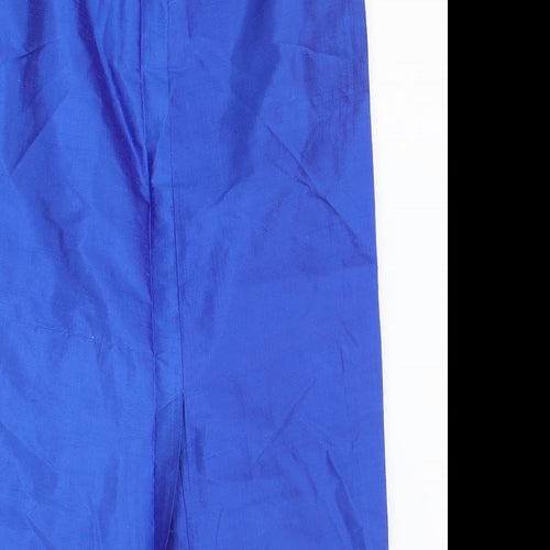 Monsoon Womens Blue Polyester Straight & Pencil Skirt Size 28 in Zip