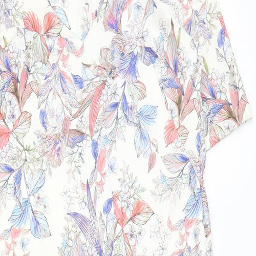 Marks and Spencer Womens Multicoloured Geometric Polyester Shift Size 12 Off the Shoulder Pullover