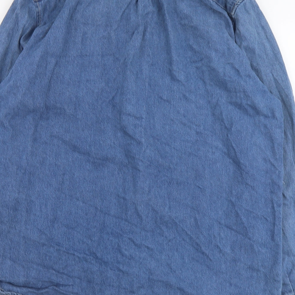 Primark Mens Blue Cotton Button-Up Size 2XL Collared Button
