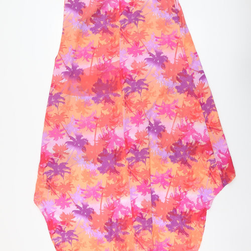 Papaya Womens Multicoloured Floral Polyester Trapeze & Swing Size M Square Neck Pullover