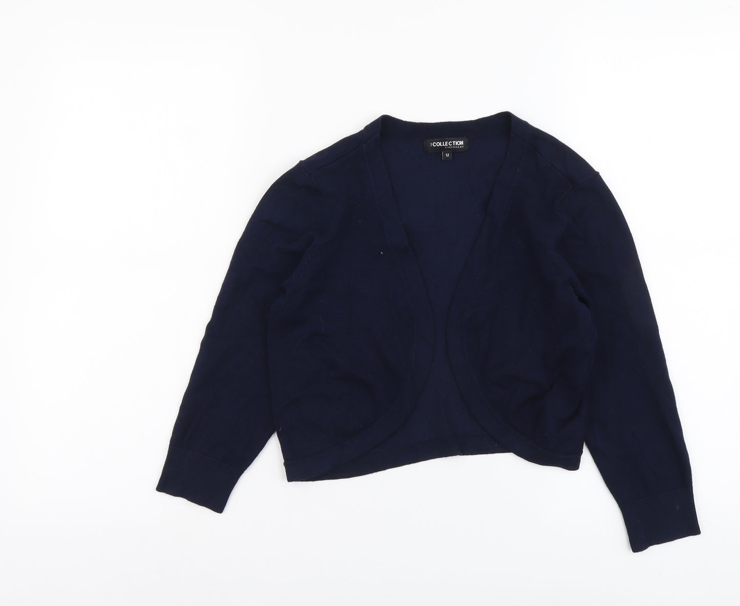 Debenhams Womens Blue V-Neck Viscose Cardigan Jumper Size 12