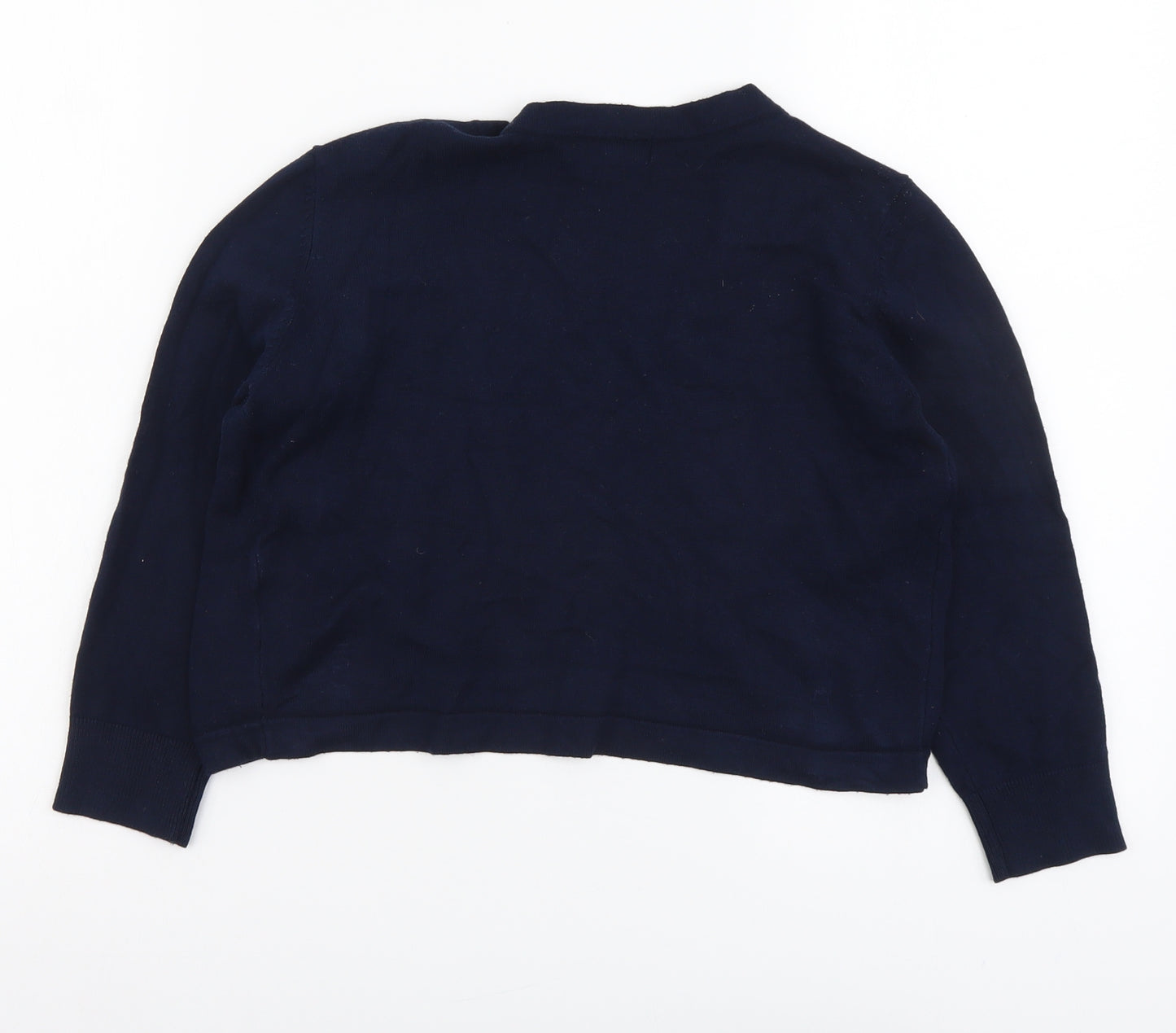 Debenhams Womens Blue V-Neck Viscose Cardigan Jumper Size 12