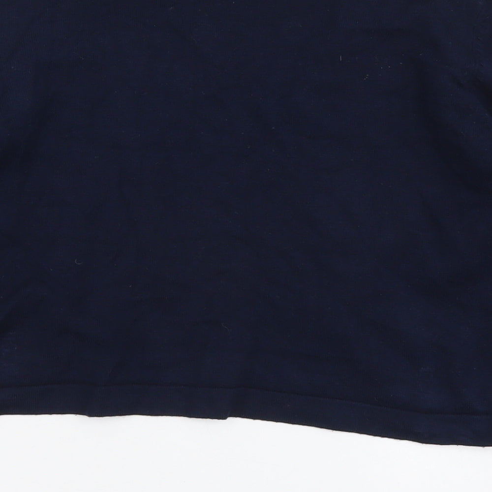 Debenhams Womens Blue V-Neck Viscose Cardigan Jumper Size 12