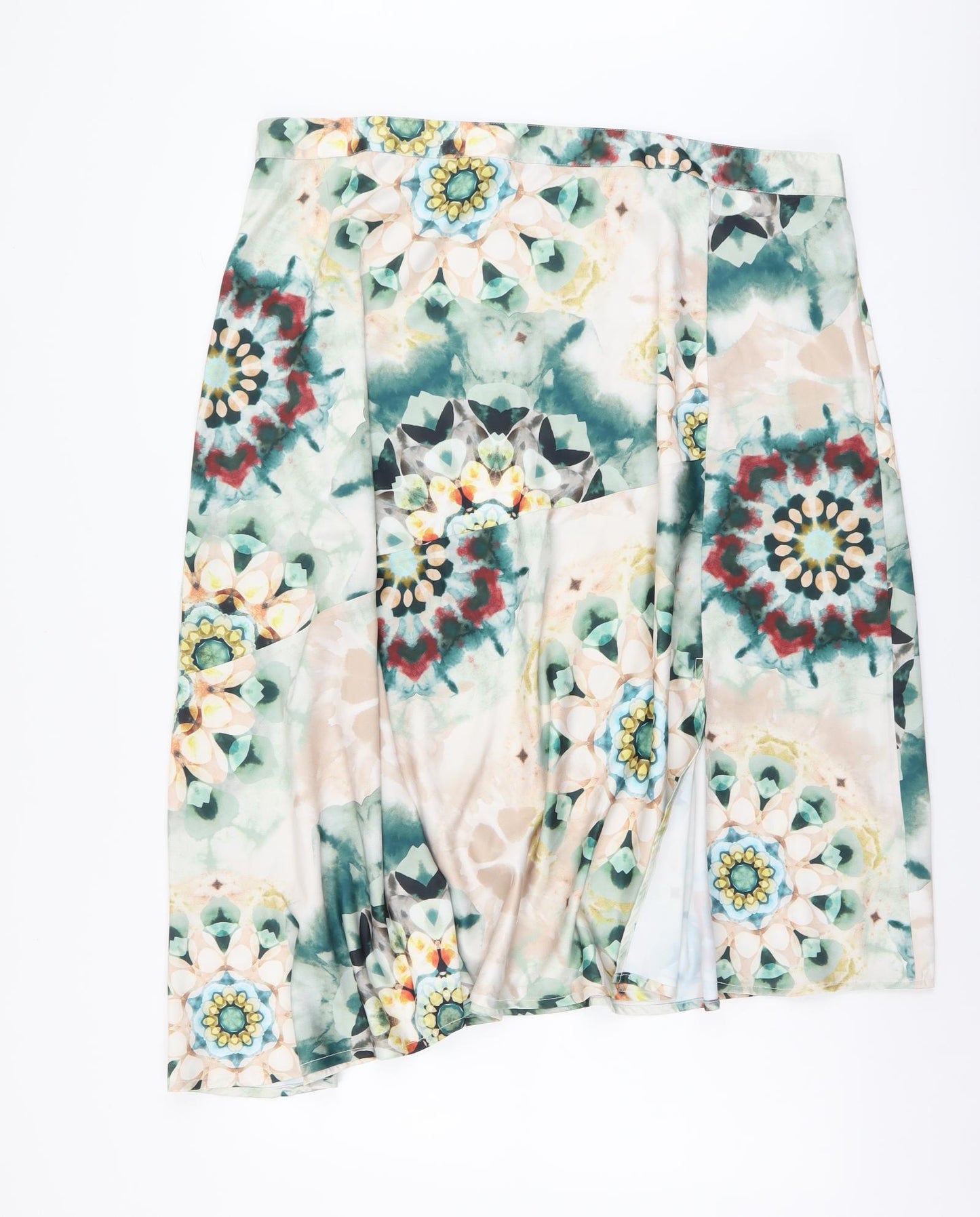Neon Rose Womens Multicoloured Geometric Polyester Straight & Pencil Skirt Size 24 Zip
