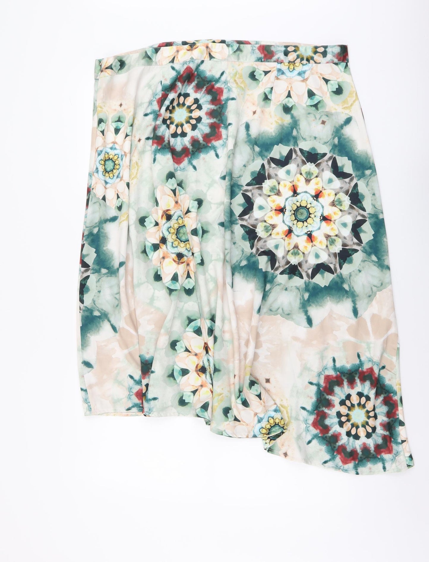 Neon Rose Womens Multicoloured Geometric Polyester Straight & Pencil Skirt Size 24 Zip