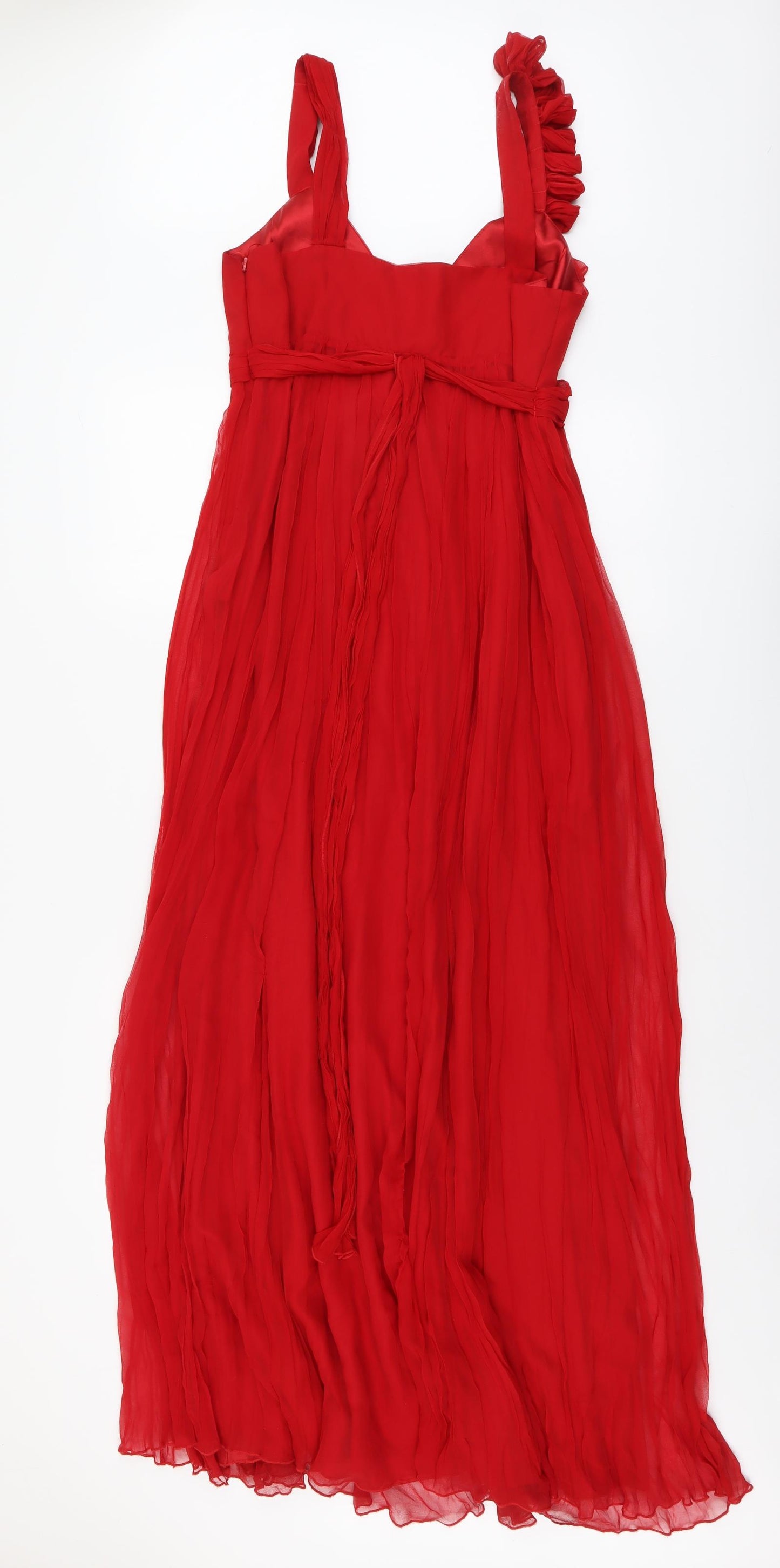 Autograph Womens Red Polyester Tank Dress Size 16 V-Neck Zip